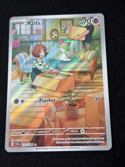 Ralts S&V Base Set Illustration Rare Holo Pokemon TCG Card 211/198 NM Condition - Image 1