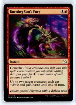 FOIL Burning Sun's Fury March of the Machine - MTG Magic the Gathering Card - Image 1