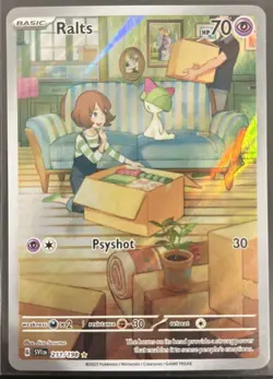 Pokemon TCG Ralts Scarlet & Violet Base Set 211/198 Holo Illustration Rare - NM - Image 1