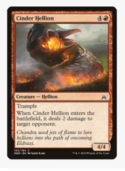 Cinder Hellion MTG OGW LP-NM | Pauper EDH ETB Burn Trample Hellion Tribal Aggro - Image 1
