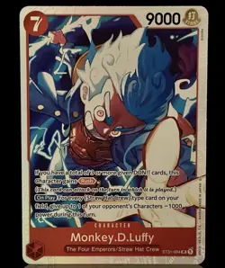 Monkey D Luffy SR ST31-004 Start Deck Red Luffy ONE PIECE Card Leader Foil x2! - Image 2