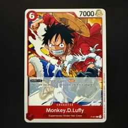 One Piece Promo Super Pre Release Participation Monkey D. Luffy P-001 - Image 1