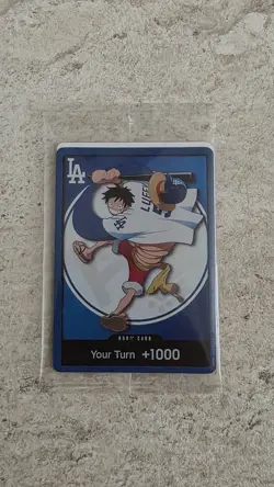 MONKEY D. LUFFY 2026 ONE PIECE x LOS ANGELES DODGERS DON PROMO CARD 07/02/2026 - Image 1