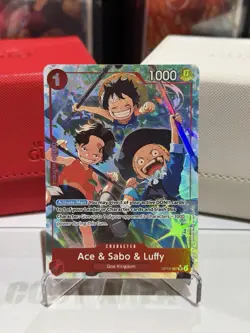 Ace & Sabo & Luffy OP13-007 One Piece TCG Card Game English Alternate Art - Image 1