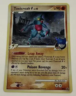 2009 Pokemon Toxicroak G LV.45 Holo Black Stars Diamond & Pearl Promos DP41 SP - Image 1