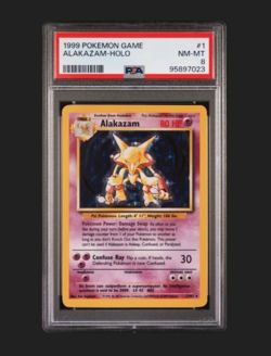 Alakazam PSA 8 Mint 1/102 Base Set Holo Unlimited Rare Card 1999 Pokemon Game - Image 1