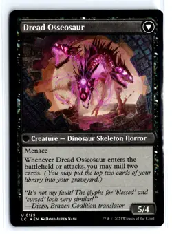 FOIL Visage of Dread Dread Osseosaur Caverns of Ixalan - MTG Magic the Gath - Image 2