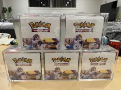 Pokemon TCG Scarlet & Violet Paldea Evolved Booster Box x5 + Acrylic Cases - Image 1