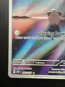 Pokemon Cleffa Illustration Rare Holo 202/197 Obsidian Flames (NM) - Image 4