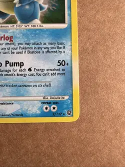 Pokemon TCG Blastoise 2/132 Secret Wonders Holo Rare Stage 2 HP 120 LP - Image 4
