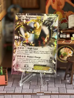 2012 POKEMON TCG REGISTEEL EX DARK EXPLORERS HOLO RARE #81/124 NEAR MINT NM EN - Image 1
