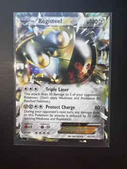 2012 POKEMON TCG REGISTEEL EX DARK EXPLORERS HOLO RARE #81/124 NEAR MINT NM EN - Image 2