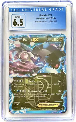 CGC 6.5 Ex/Near Mint + Pokemon TCG Palkia-EX 2013 Plasma Blast 66/101 Holo Rare - Image 1