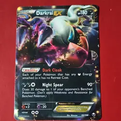 Pokemon TCG Darkrai EX 63/108 Dark Explorers Ultra Rare Holo ENG 2012 - Image 1