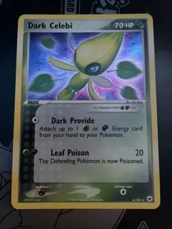 Pokemon TCG Dark Celebi Holo Rare Card #4/101 Hidden Legends Series - Image 1