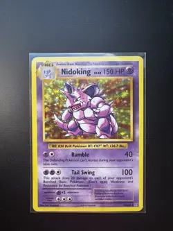 2016 POKEMON TCG EVOLUTIONS NIDOKING HOLO RARE 45/108 EN 2016 Near Mint NM - Image 2