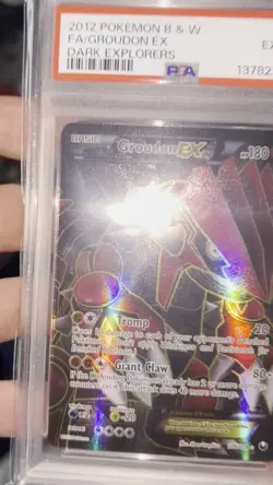 2012 Pokemon Dark Explorers Groudon EX 106/108 Full Art PSA 6 Ultra Rare BW - Image 2