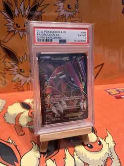 2012 Pokemon Dark Explorers Groudon EX 106/108 Full Art PSA 6 Ultra Rare BW - Image 3