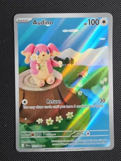 Pokemon TCG Audino 151/086 Illustration Rare SV10.5: Black Bolt English - Image 1