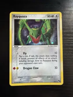 Pokemon TCG Rayquaza Holo Rare Card 3/17 Pop Series 1 LP - Image 1