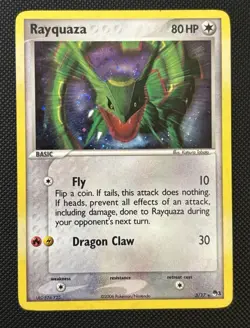 Pokemon TCG Rayquaza Holo Rare Card 3/17 Pop Series 1 LP - Image 1
