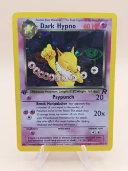 Dark Hypno 1st Edition Holo Rare Team Rocket 9/82 Pokemon Card - WOTC 1999 - Image 1