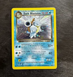 Wizards of the Coast Pokemon Team Rocket Dark Blastoise 3/82 Holo Rare 1999 LP - Image 1