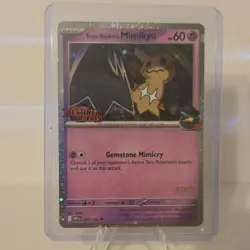 Pokemon TCG Team Rocket's Mimikyu 087/182 Destined Rivals Staff Prerelease - Image 1