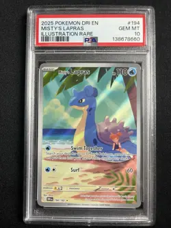 Pokemon TCG Misty's Lapras 194/182 SV10 Destined Rivals EN Holo IR PSA 10 - Image 1