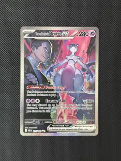 Pokemon TCG Destined Rivals Team Rocket's Mewtwo EX SIR 231/182 - Image 1