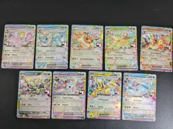 Pokemon TCG - Eevee & Eeveelutions Play Stamped Prize Pack Series 7 Full Set x9 - Image 1
