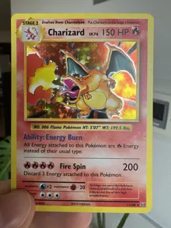 2016 Pokemon XY Evolutions Charizard Holo Rare 11/108 NM - Image 3