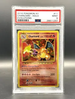 2016 Pokemon XY Evolutions Charizard Holo 11/108 PSA 9 Mint - Image 1