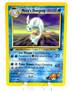 1st Edition Misty's Dewgong 54/132 - Gym Challenge - Uncommon - Pokemon - NM - Image 1