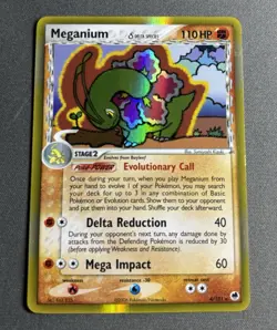 Pokemon TCG Meganium Delta Species EX Dragon Frontiers 4/101 Holo Rare ENG 2006 - Image 1