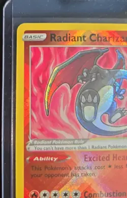 Pokemon Go Radiant Charizard TCG Card Holo Radiant Rare 011/078 - Image 5