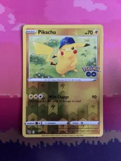 Pokemon Card Pikachu Pokemon GO Reverse Holo Rare 028/078 Near Mint - Image 1