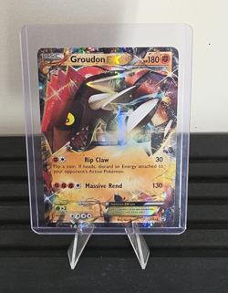 Nintendo Pokemon TCG Groudon EX 180 HP Holo Rare Card, XY Set, English - Image 1