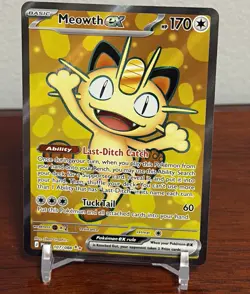 Pokemon TCG Meowth ex 107/088 Prismatic Evolutions Double Rare Holo EN 170 HP - Image 1
