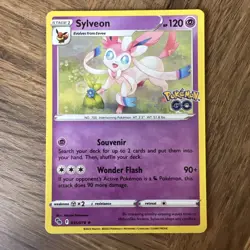 Sylveon 35/78 Pokemon Go Set Holo Rare Pokemon Card TCG 2022 - NM - Image 1