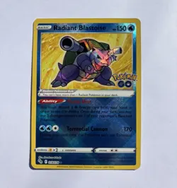 Radiant Blastoise 018/078 Pokemon GO Radiant Rare Holo English 2022 - Image 1