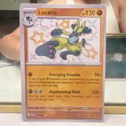 The Pokemon Company Lucario 174/091 SV: Paldean Fates Holo Shiny Rare Eng HP 130 - Image 1