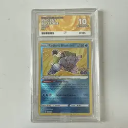2022 Pokemon GO Radiant Blastoise 018/078 Holo ACE 10 Gem Mint - Image 1