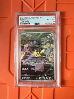 Pokemon Pikachu 173/165 SV2a Card 151 Art Rare Holo JP PSA 10 2023 - Image 1