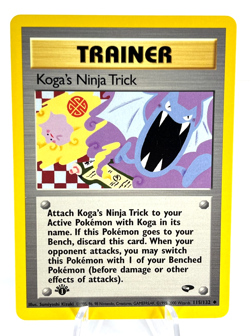 1st Edition Koga's Ninja Trick 115/132 - Gym Challenge - Trainer - Pokemon - NM - Image 1