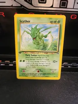 Pokemon Scyther 1st edition SINGLE USED EXCELLENT CONDITION SEE PHOTOS - Image 1