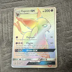 Pokemon TCG Sun & Moon Espeon GX Rainbow Secret Rare Card 152/149 NM - Image 1