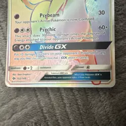 Pokemon TCG Sun & Moon Espeon GX Rainbow Secret Rare Card 152/149 NM - Image 3