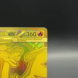 2025 Pokemon Mega Charizard X ex 130/094 Phantasmal Flames MEGA Gold Hyper Rare - Image 4