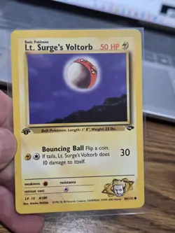 Lt. Surge's Voltorb 86/132 Pokemon Gym Challenge 1st Edition NM/MINT - Image 1